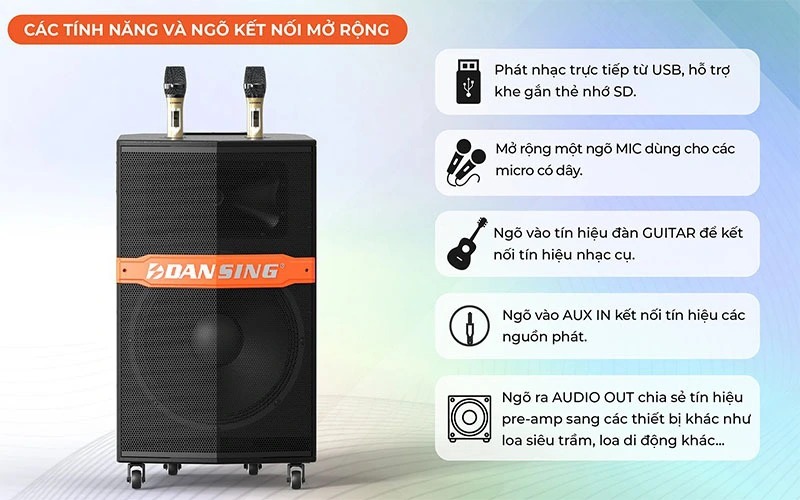 Loa kéo di động karaoke DANSING HK-396